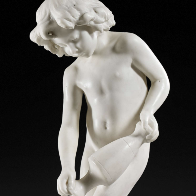 Marble sculpture by Alfred Boucher