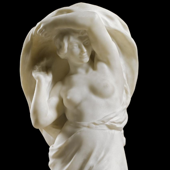 L'aurore by Alfred Finot, marble sculpture