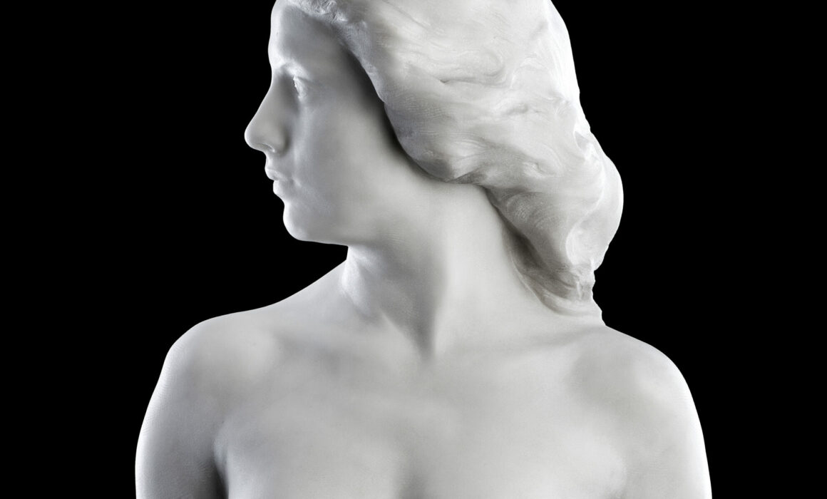 marble bust by Alfred Courtens