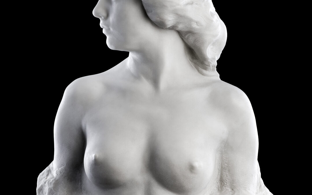 Bust of a young woman by Alfred Courtens