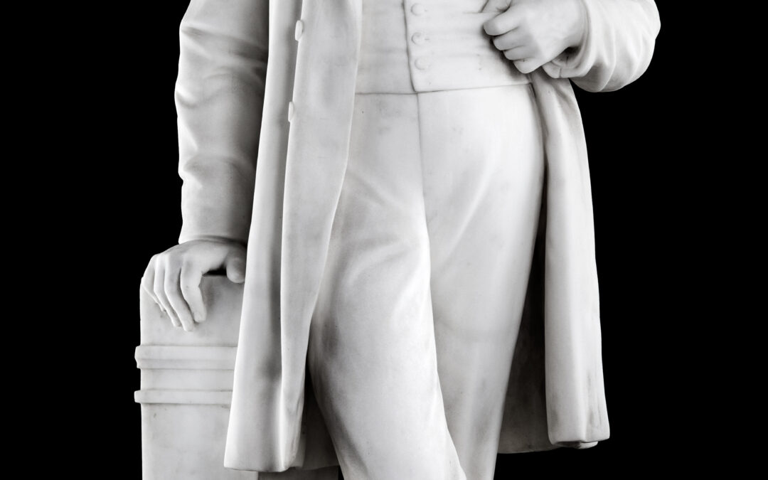 Portrait of a standing gentleman by Guillaume Geefs